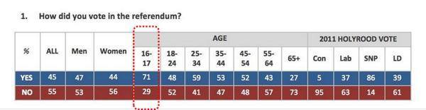 Voting Demographics in Scottish Referendum